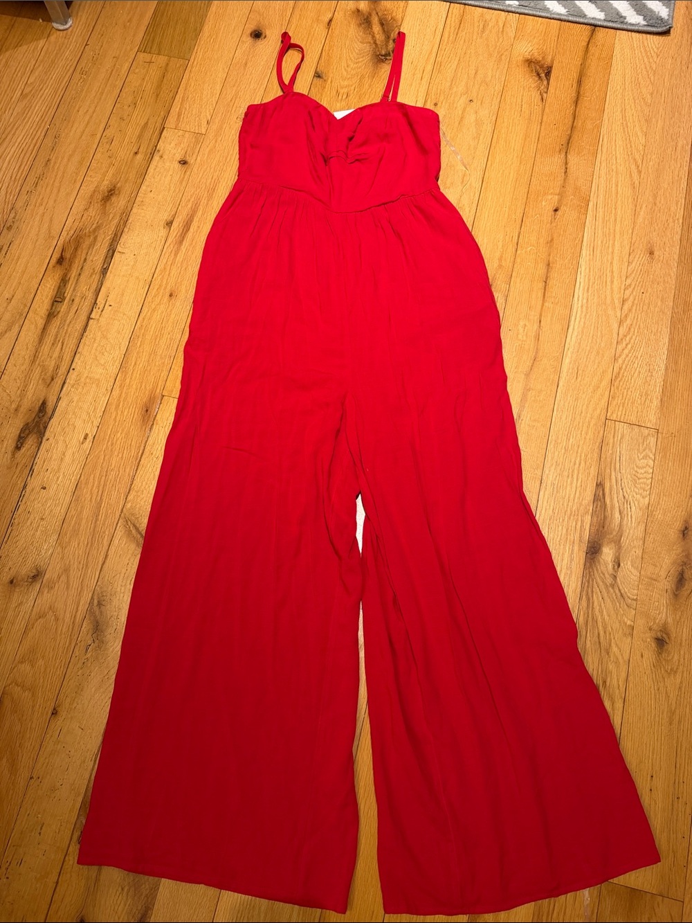 Knox Rose Red Wide-Leg Spaghetti-Strap Jumpsuit Size Small NWT - C1-332